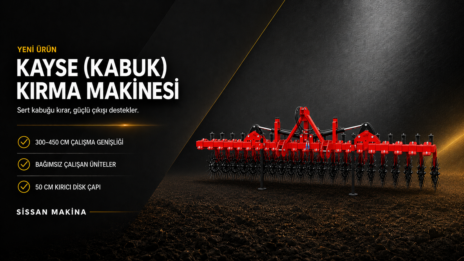 SİSSAN Kayse Kırma Makinesinin tarlada çalışması