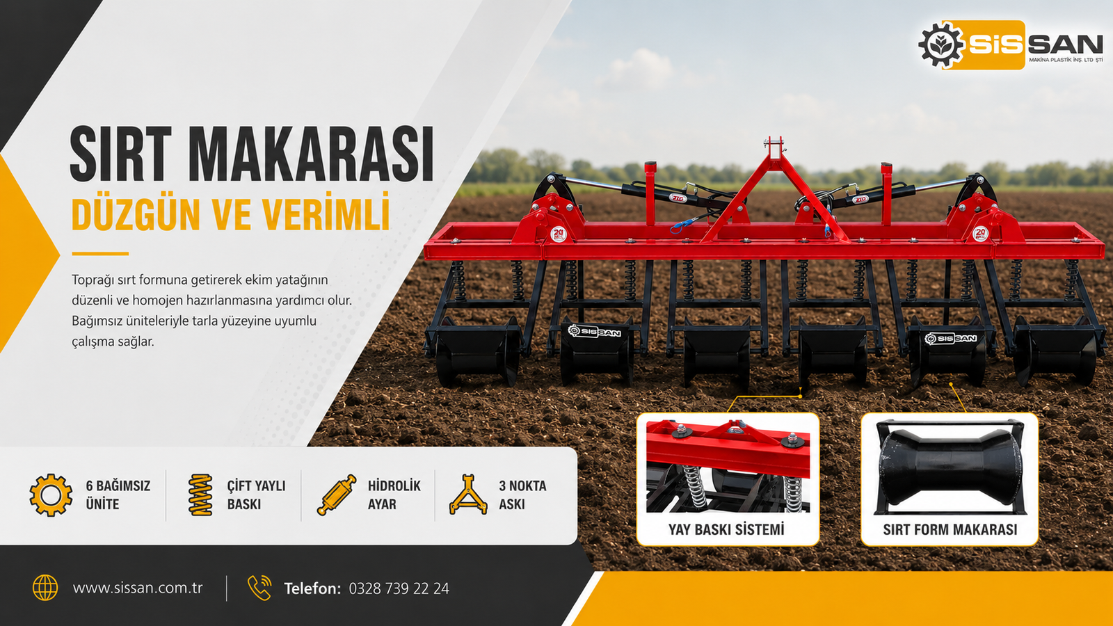 Gefederte Andruckregelung des SİSSAN Dammformers